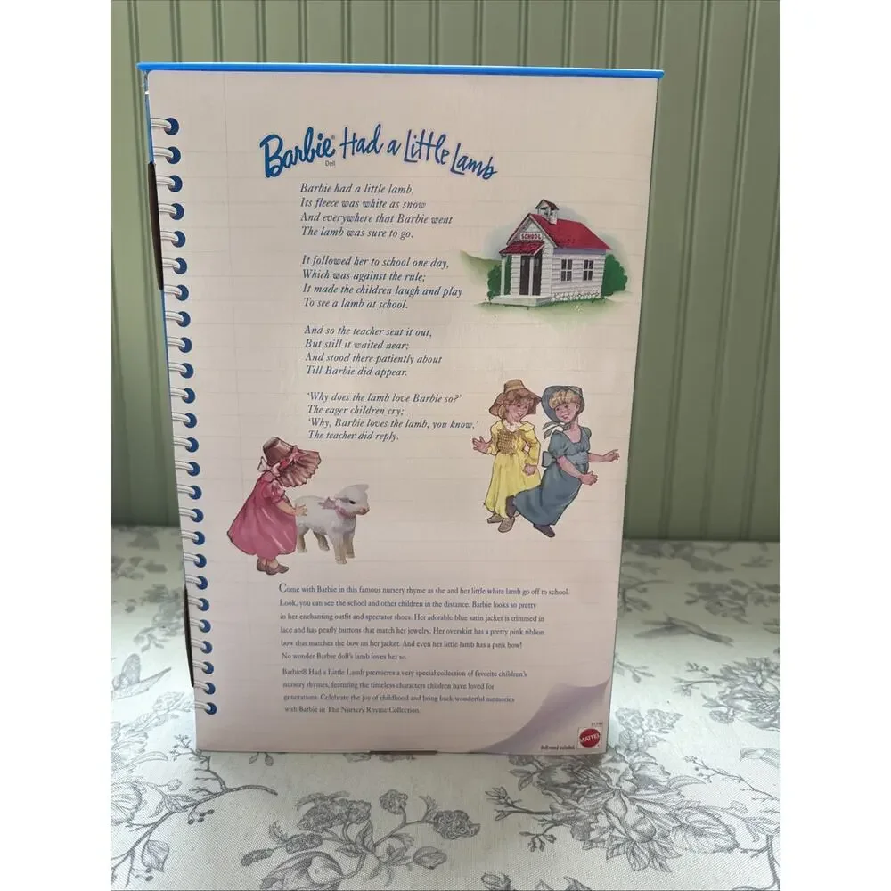 Vtg Barbie Had a Little Lamb 1st The Nursery Rhyme Collection 1998 Mattel 21740